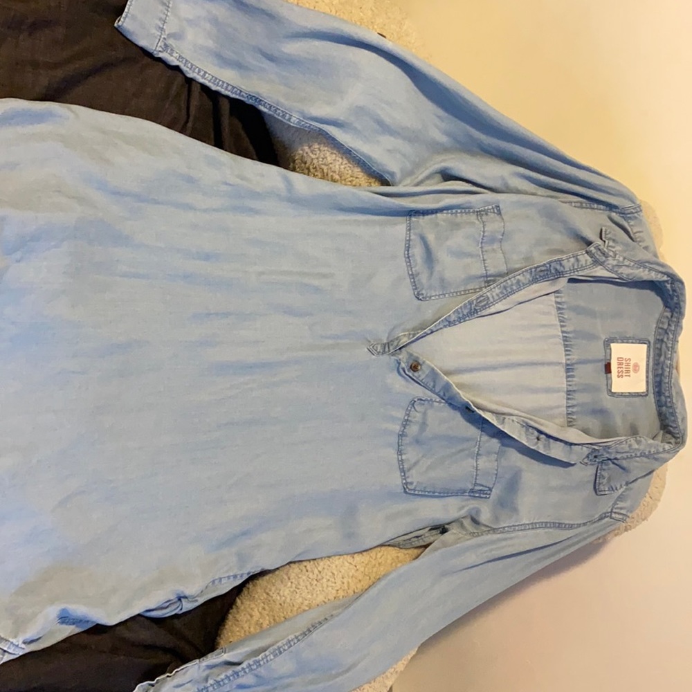 Jean jacket dress long sleeve